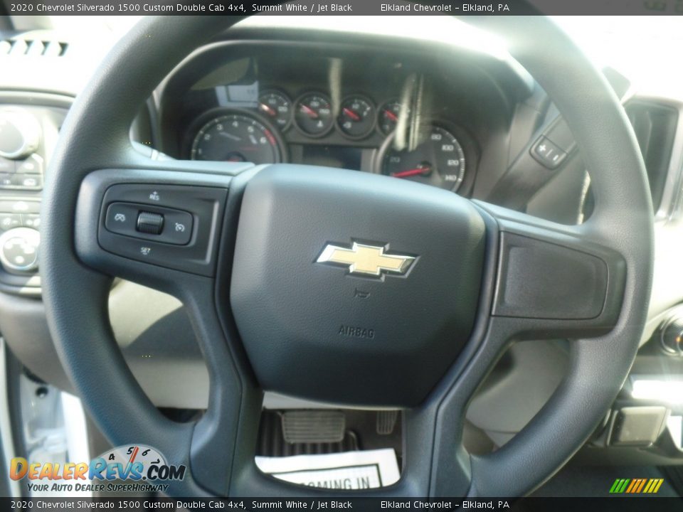 2020 Chevrolet Silverado 1500 Custom Double Cab 4x4 Summit White / Jet Black Photo #21