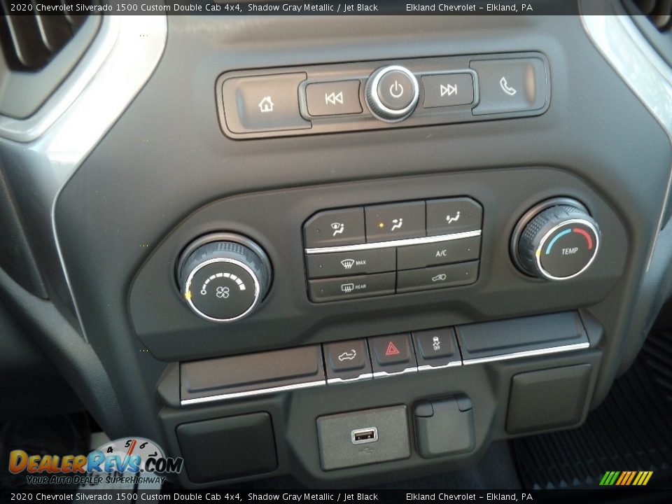 2020 Chevrolet Silverado 1500 Custom Double Cab 4x4 Shadow Gray Metallic / Jet Black Photo #32