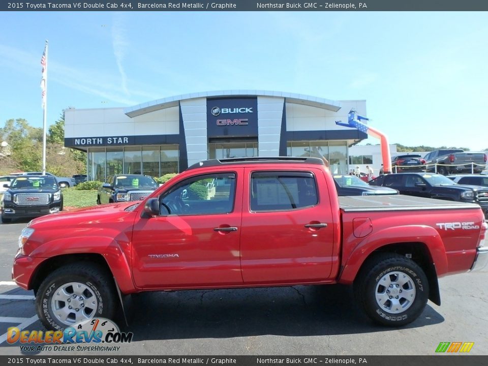 2015 Toyota Tacoma V6 Double Cab 4x4 Barcelona Red Metallic / Graphite Photo #1