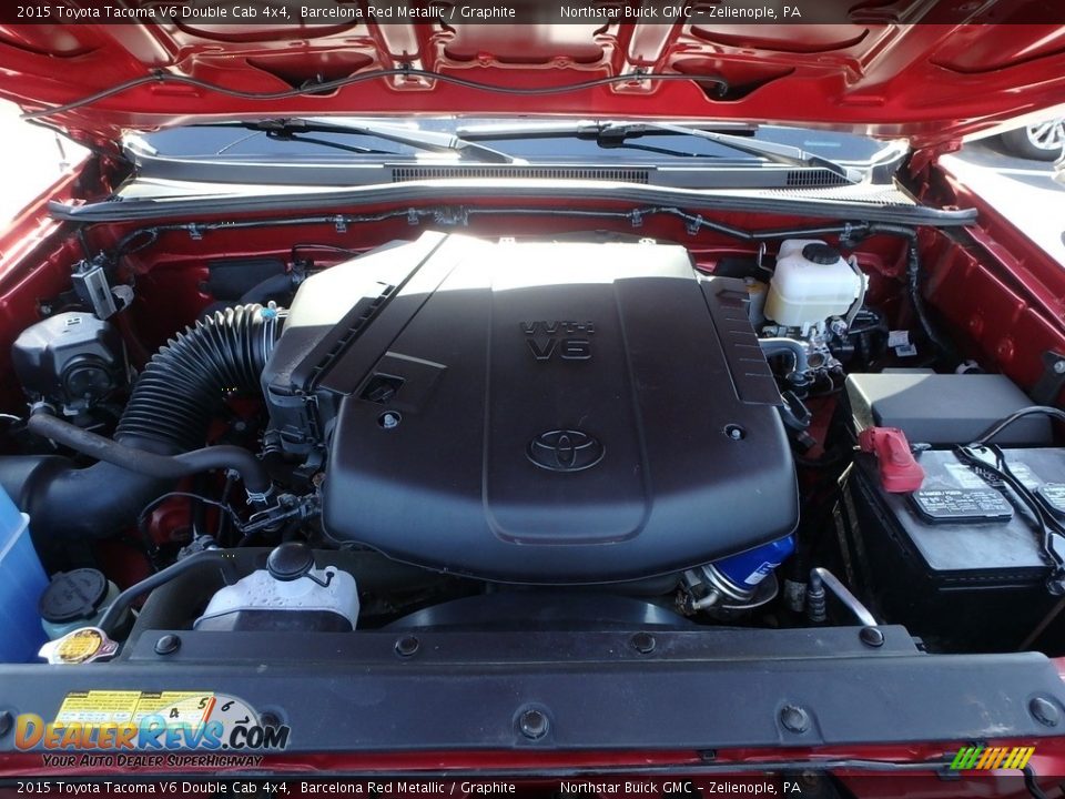 2015 Toyota Tacoma V6 Double Cab 4x4 Barcelona Red Metallic / Graphite Photo #2