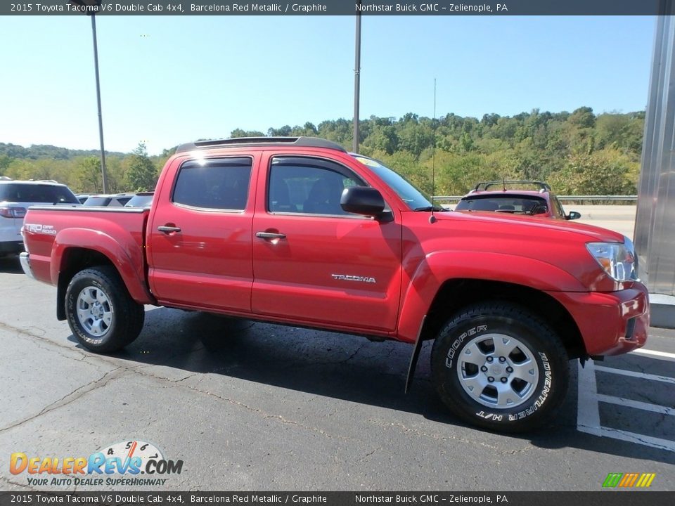 2015 Toyota Tacoma V6 Double Cab 4x4 Barcelona Red Metallic / Graphite Photo #4