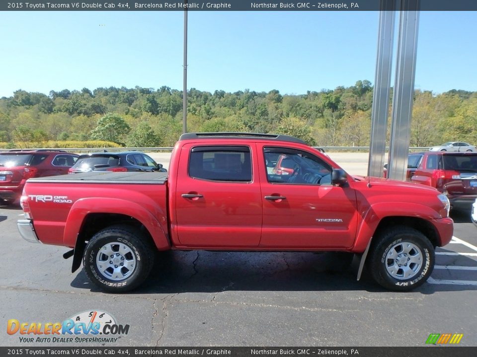 2015 Toyota Tacoma V6 Double Cab 4x4 Barcelona Red Metallic / Graphite Photo #5