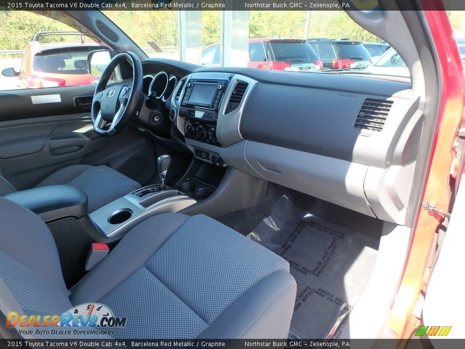 2015 Toyota Tacoma V6 Double Cab 4x4 Barcelona Red Metallic / Graphite Photo #6