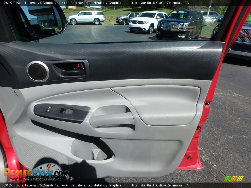 2015 Toyota Tacoma V6 Double Cab 4x4 Barcelona Red Metallic / Graphite Photo #7