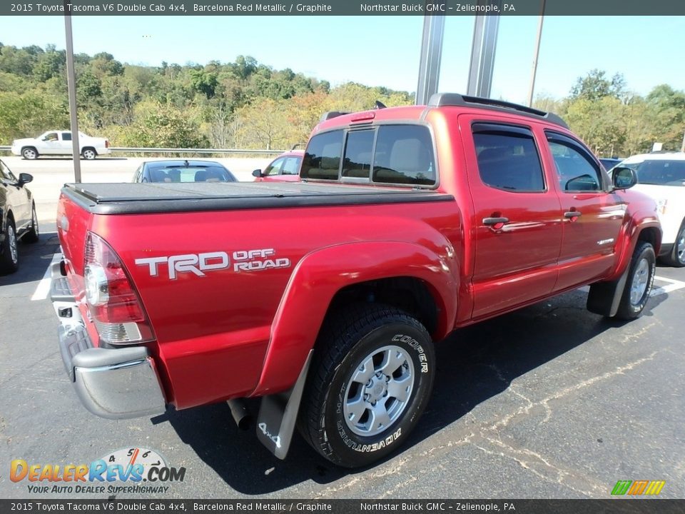 2015 Toyota Tacoma V6 Double Cab 4x4 Barcelona Red Metallic / Graphite Photo #9