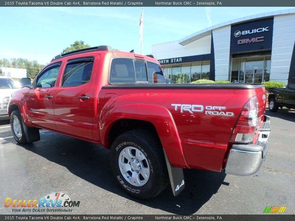 2015 Toyota Tacoma V6 Double Cab 4x4 Barcelona Red Metallic / Graphite Photo #12