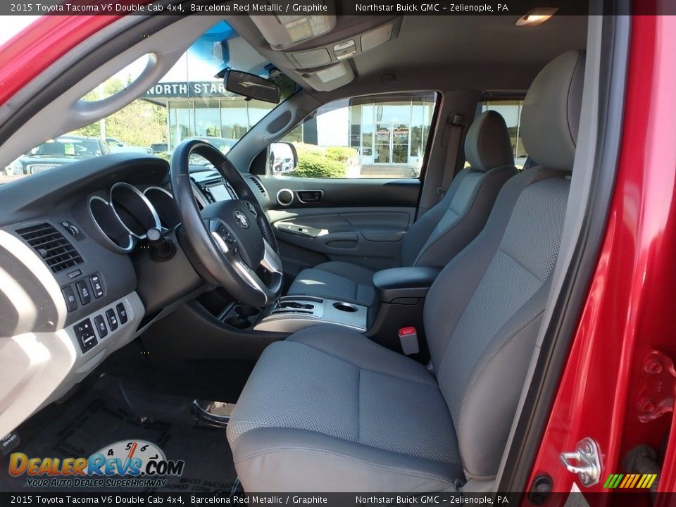 2015 Toyota Tacoma V6 Double Cab 4x4 Barcelona Red Metallic / Graphite Photo #17