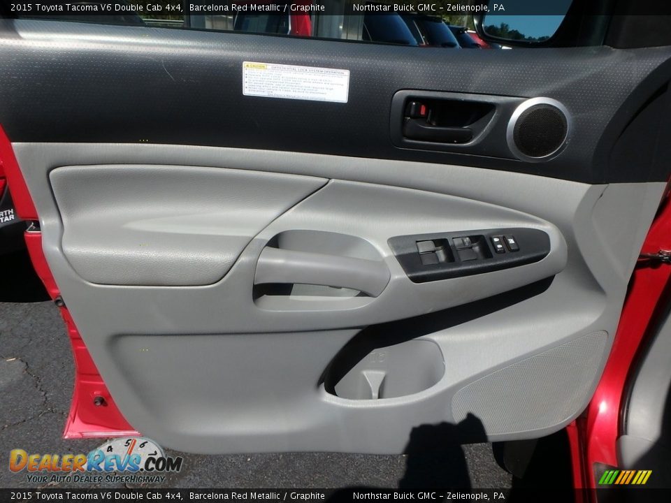 2015 Toyota Tacoma V6 Double Cab 4x4 Barcelona Red Metallic / Graphite Photo #21