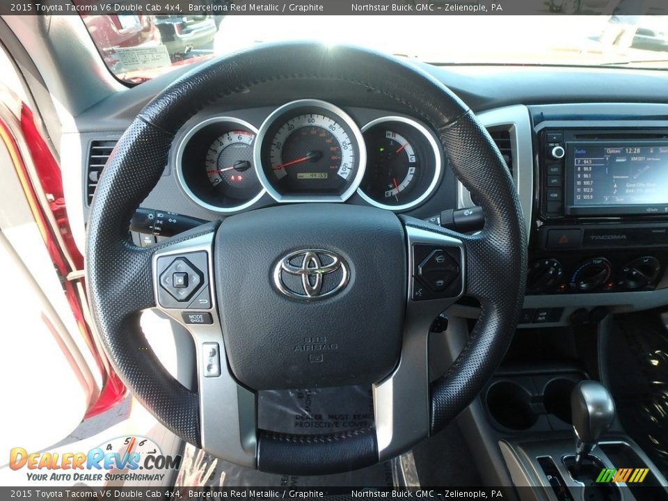 2015 Toyota Tacoma V6 Double Cab 4x4 Barcelona Red Metallic / Graphite Photo #25