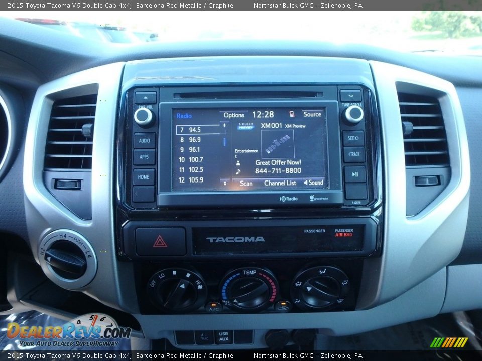 2015 Toyota Tacoma V6 Double Cab 4x4 Barcelona Red Metallic / Graphite Photo #27