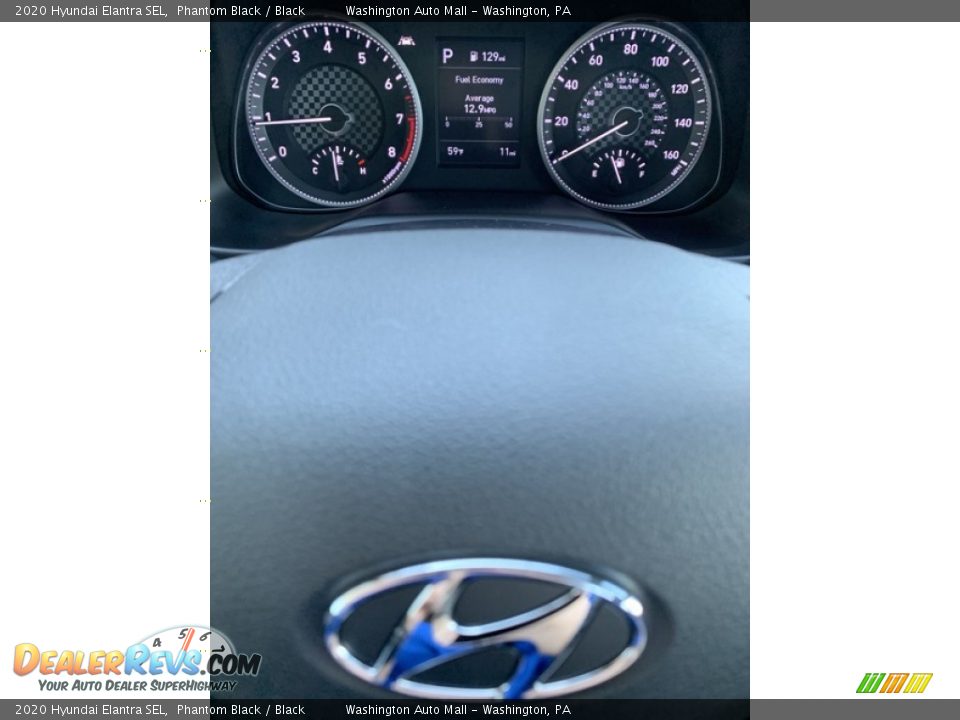 2020 Hyundai Elantra SEL Phantom Black / Black Photo #30