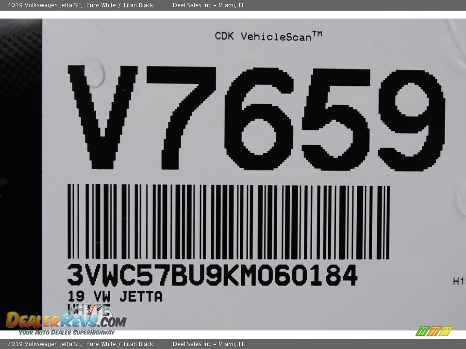 2019 Volkswagen Jetta SE Pure White / Titan Black Photo #20