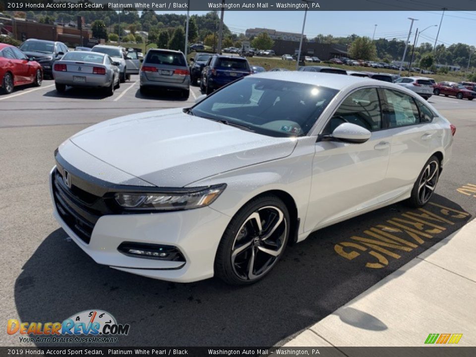 2019 Honda Accord Sport Sedan Platinum White Pearl / Black Photo #4