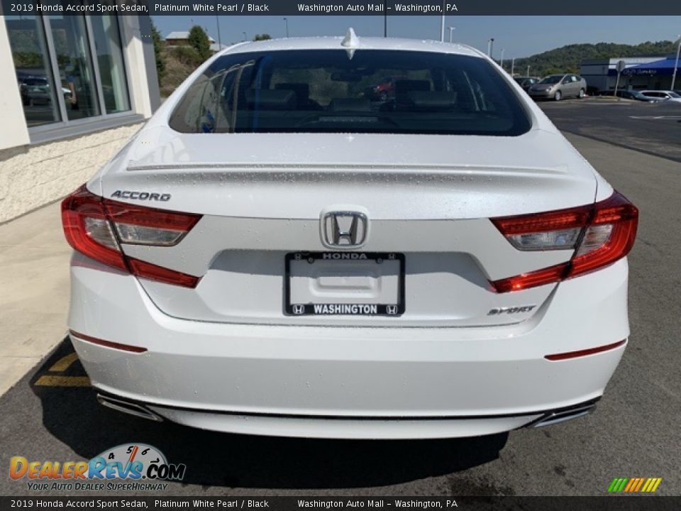 2019 Honda Accord Sport Sedan Platinum White Pearl / Black Photo #6
