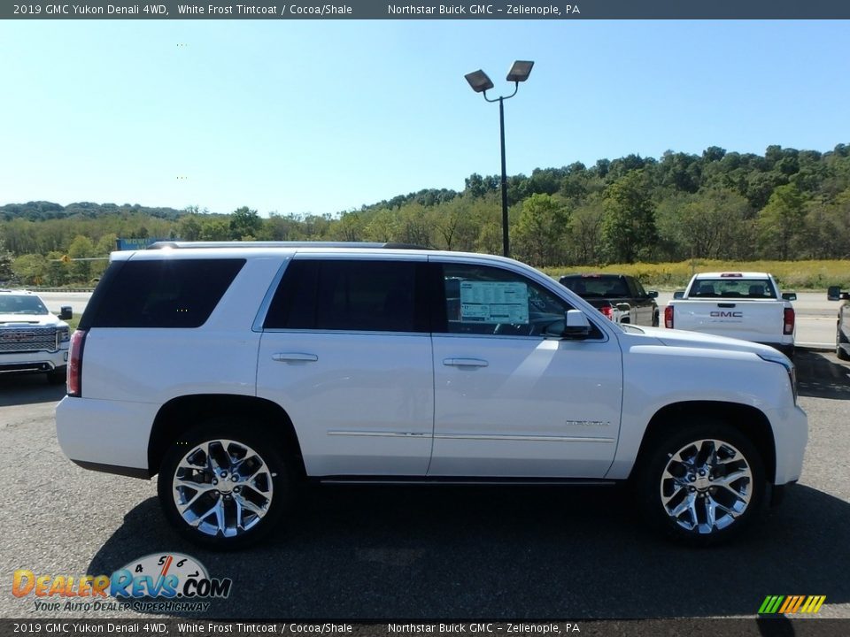 2019 GMC Yukon Denali 4WD White Frost Tintcoat / Cocoa/Shale Photo #4