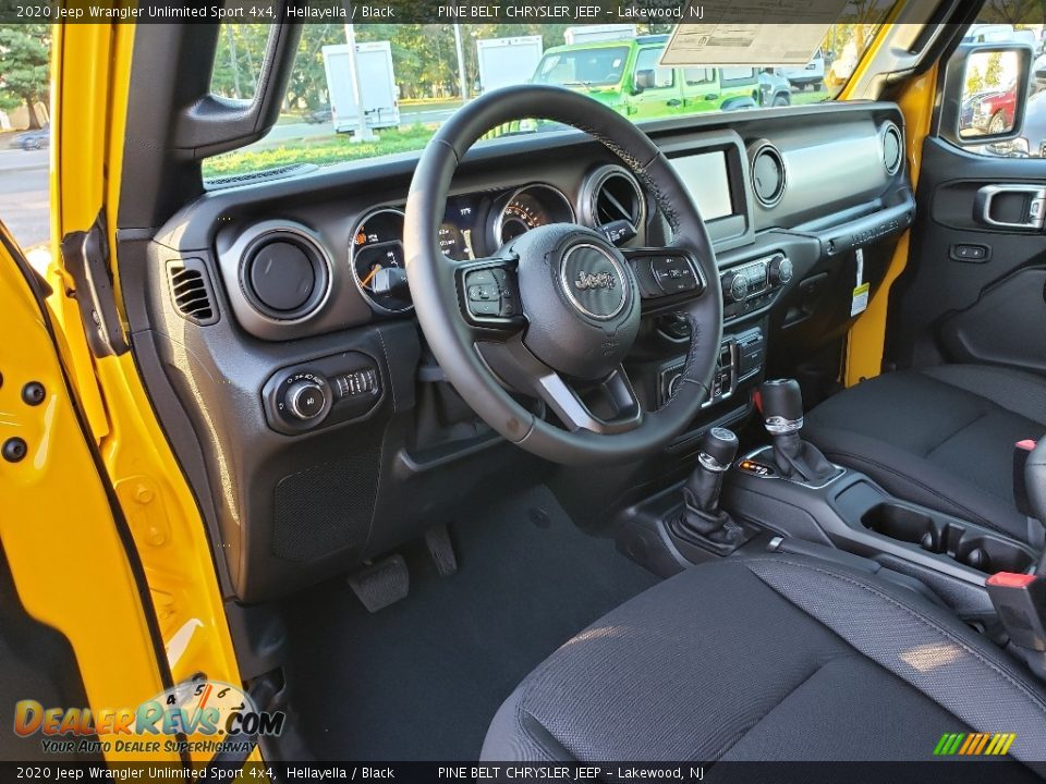 2020 Jeep Wrangler Unlimited Sport 4x4 Hellayella / Black Photo #6