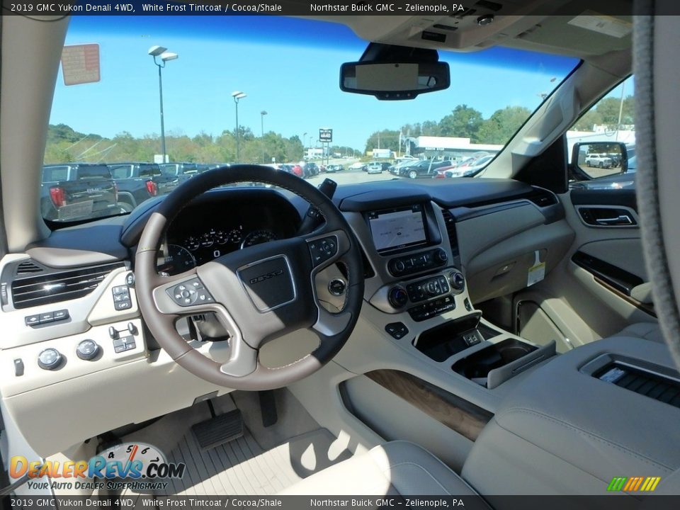 2019 GMC Yukon Denali 4WD White Frost Tintcoat / Cocoa/Shale Photo #14