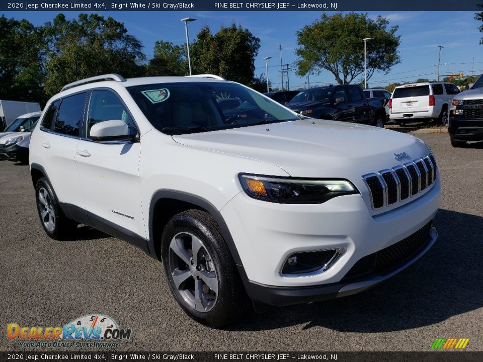 2020 Jeep Cherokee Limited 4x4 Bright White / Ski Gray/Black Photo #1