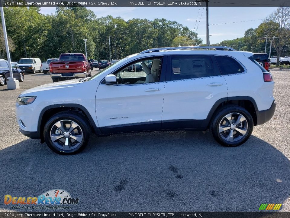 2020 Jeep Cherokee Limited 4x4 Bright White / Ski Gray/Black Photo #3