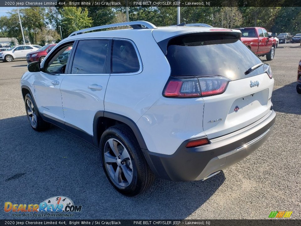 2020 Jeep Cherokee Limited 4x4 Bright White / Ski Gray/Black Photo #4