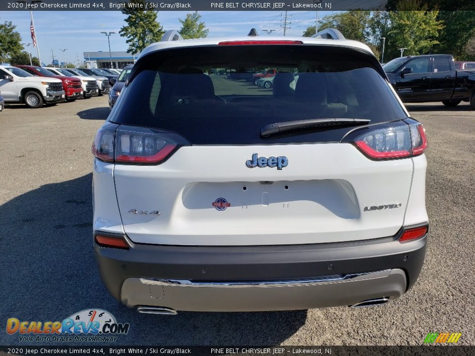 2020 Jeep Cherokee Limited 4x4 Bright White / Ski Gray/Black Photo #5