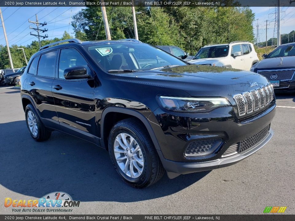 2020 Jeep Cherokee Latitude 4x4 Diamond Black Crystal Pearl / Black Photo #1