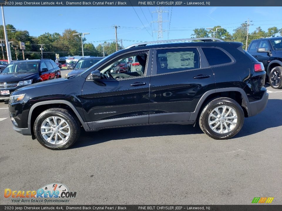 2020 Jeep Cherokee Latitude 4x4 Diamond Black Crystal Pearl / Black Photo #3