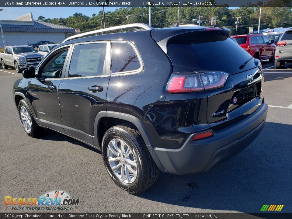 2020 Jeep Cherokee Latitude 4x4 Diamond Black Crystal Pearl / Black Photo #4