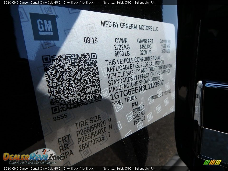 2020 GMC Canyon Denali Crew Cab 4WD Onyx Black / Jet Black Photo #10