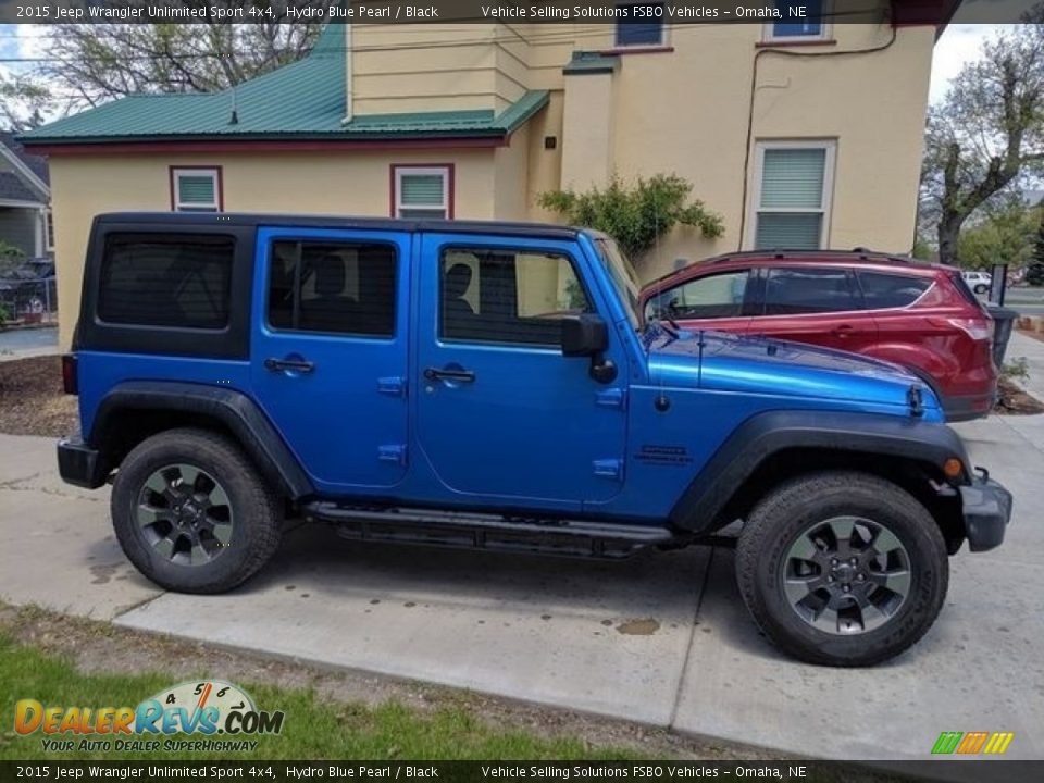 2015 Jeep Wrangler Unlimited Sport 4x4 Hydro Blue Pearl / Black Photo #1