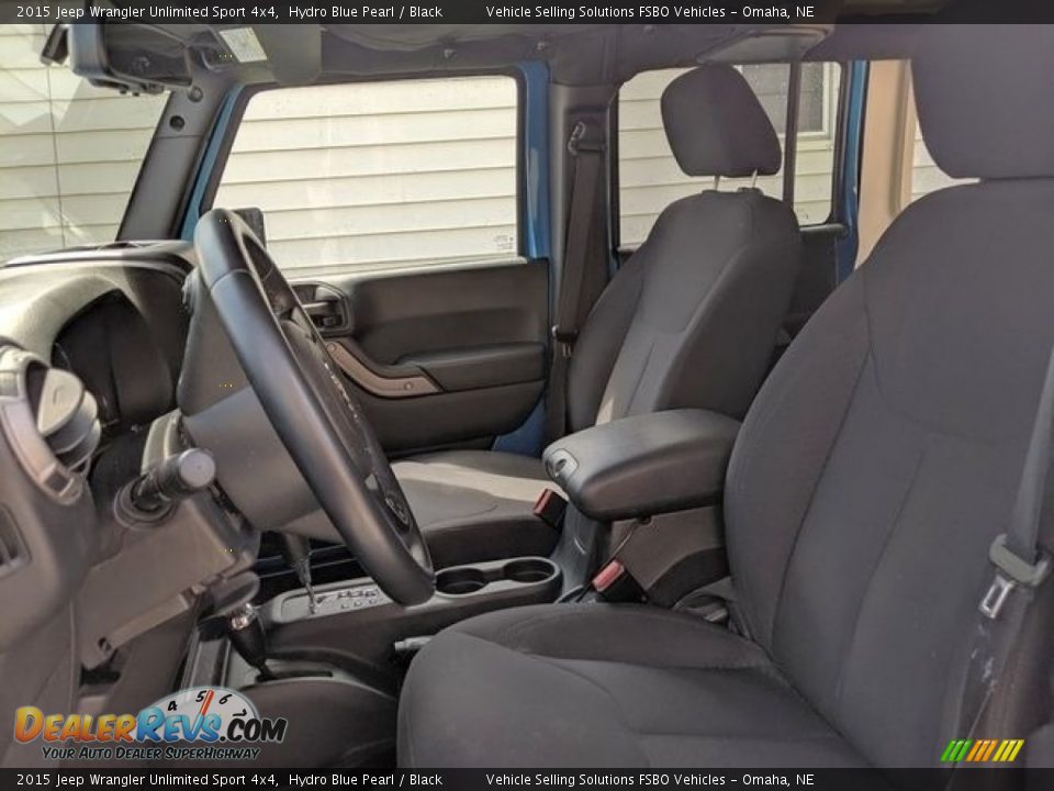 2015 Jeep Wrangler Unlimited Sport 4x4 Hydro Blue Pearl / Black Photo #3