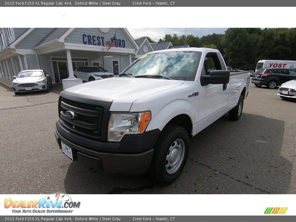 2013 Ford F150 XL Regular Cab 4x4 Oxford White / Steel Gray Photo #3