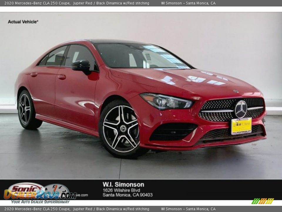 2020 Mercedes-Benz CLA 250 Coupe Jupiter Red / Black Dinamica w/Red stitching Photo #1