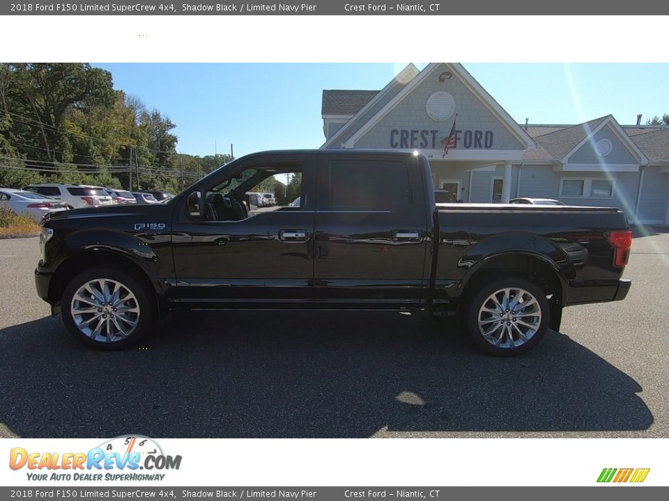 2018 Ford F150 Limited SuperCrew 4x4 Shadow Black / Limited Navy Pier Photo #4