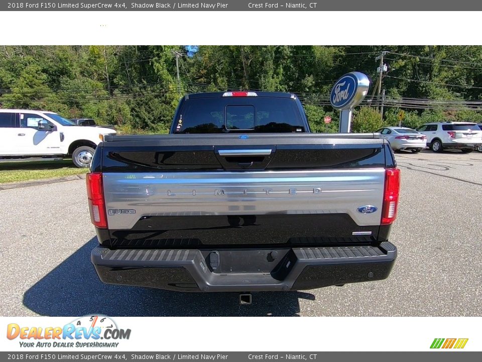 2018 Ford F150 Limited SuperCrew 4x4 Shadow Black / Limited Navy Pier Photo #6