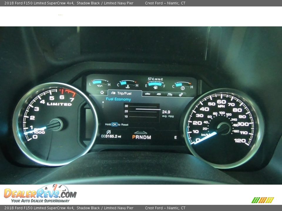 2018 Ford F150 Limited SuperCrew 4x4 Shadow Black / Limited Navy Pier Photo #13