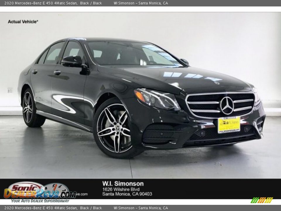 2020 Mercedes-Benz E 450 4Matic Sedan Black / Black Photo #1