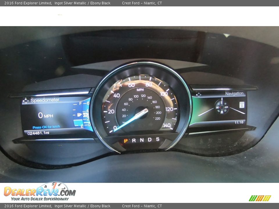 2016 Ford Explorer Limited Ingot Silver Metallic / Ebony Black Photo #14