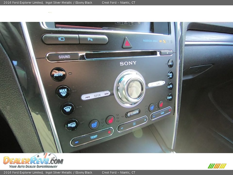 2016 Ford Explorer Limited Ingot Silver Metallic / Ebony Black Photo #16