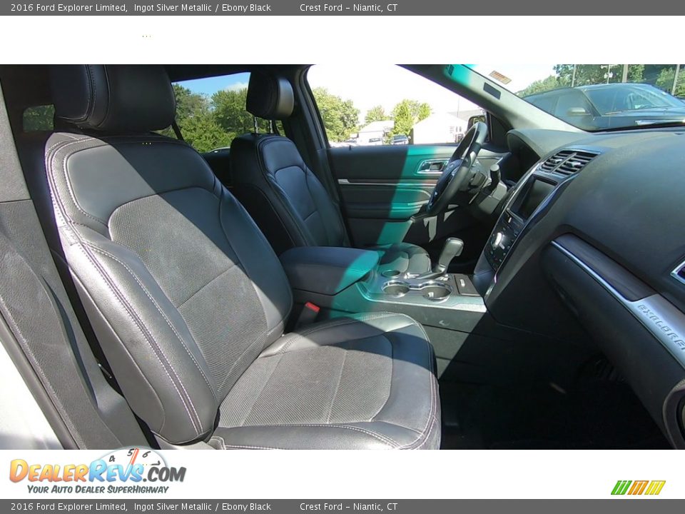 2016 Ford Explorer Limited Ingot Silver Metallic / Ebony Black Photo #25