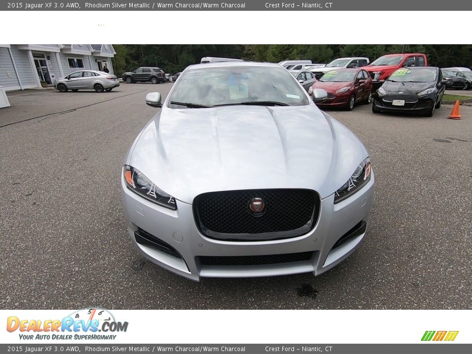 2015 Jaguar XF 3.0 AWD Rhodium Silver Metallic / Warm Charcoal/Warm Charcoal Photo #2