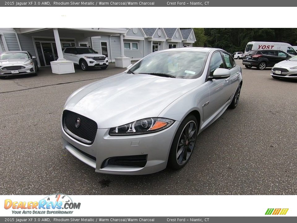 2015 Jaguar XF 3.0 AWD Rhodium Silver Metallic / Warm Charcoal/Warm Charcoal Photo #3