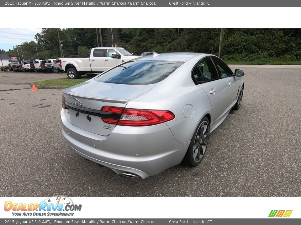 2015 Jaguar XF 3.0 AWD Rhodium Silver Metallic / Warm Charcoal/Warm Charcoal Photo #7