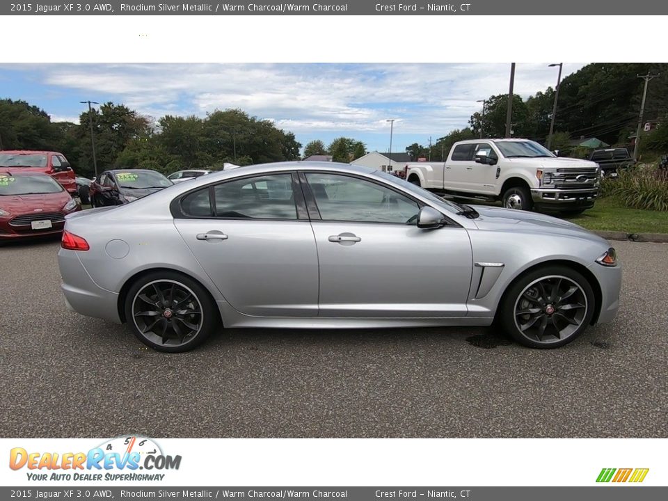 2015 Jaguar XF 3.0 AWD Rhodium Silver Metallic / Warm Charcoal/Warm Charcoal Photo #8