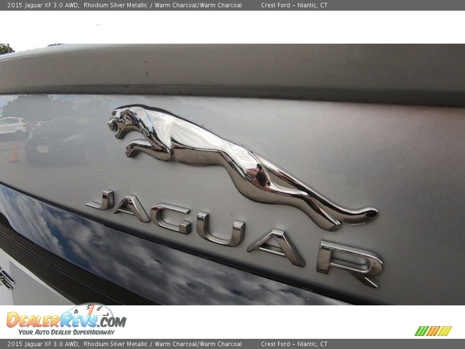 2015 Jaguar XF 3.0 AWD Rhodium Silver Metallic / Warm Charcoal/Warm Charcoal Photo #10