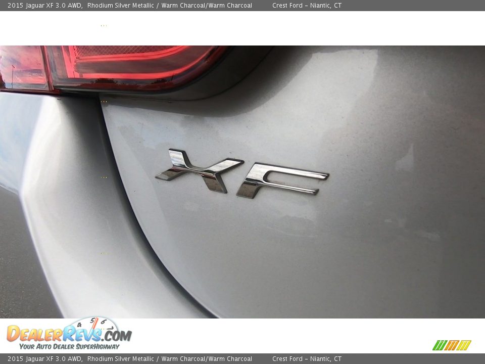 2015 Jaguar XF 3.0 AWD Rhodium Silver Metallic / Warm Charcoal/Warm Charcoal Photo #11
