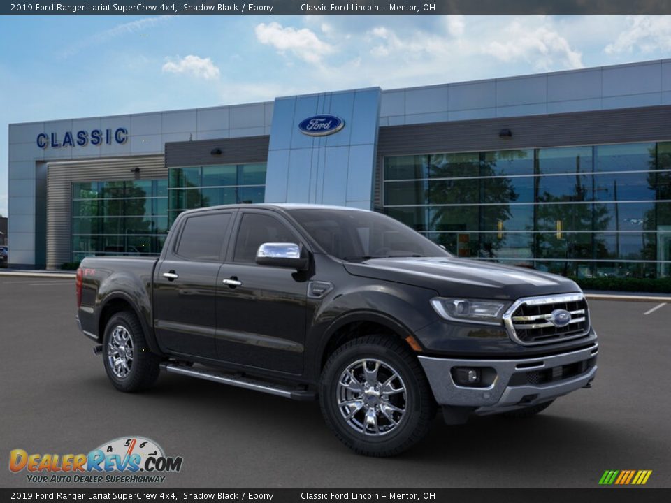 2019 Ford Ranger Lariat SuperCrew 4x4 Shadow Black / Ebony Photo #7