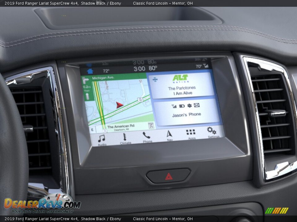 2019 Ford Ranger Lariat SuperCrew 4x4 Shadow Black / Ebony Photo #14