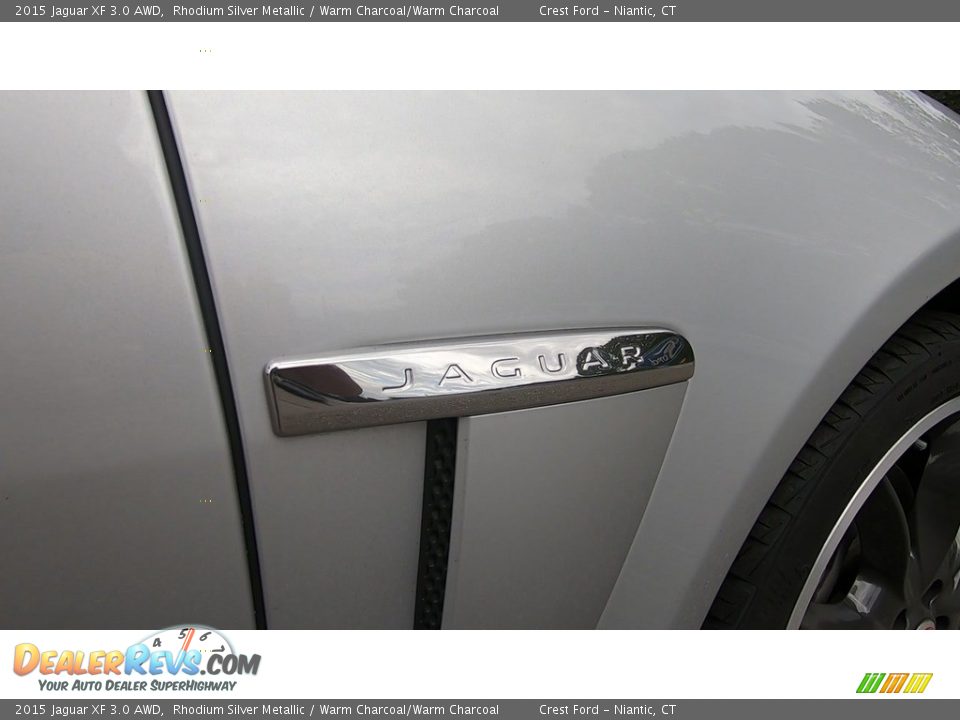 2015 Jaguar XF 3.0 AWD Rhodium Silver Metallic / Warm Charcoal/Warm Charcoal Photo #28