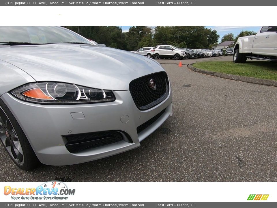 2015 Jaguar XF 3.0 AWD Rhodium Silver Metallic / Warm Charcoal/Warm Charcoal Photo #30